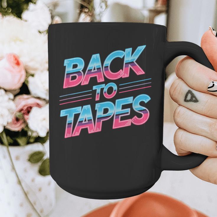 Back To Tapes Retro Cassette Mixtape 80s Nostalgia Graphic Print Coffee Mug