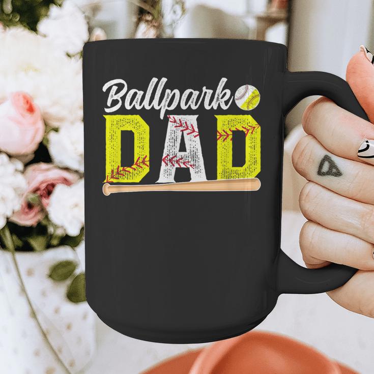 Ballpark Dad Baseball Softball Dad Of Ballers Graphic Print Coffee Mug