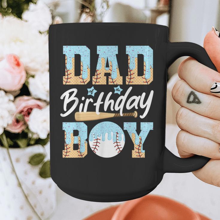 Baseball Ice Cream Drip Dad Of The Birthday Boy Baseball Graphic Print Coffee Mug
