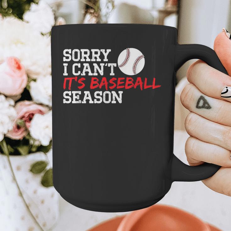Baseball Mom Dad Sorry I Can'T It'S Baseball Season Graphic Print Coffee Mug