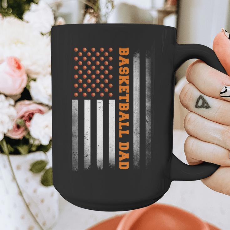 Basketball Dad USA US Flag Basketball Men Graphic Print Coffee Mug