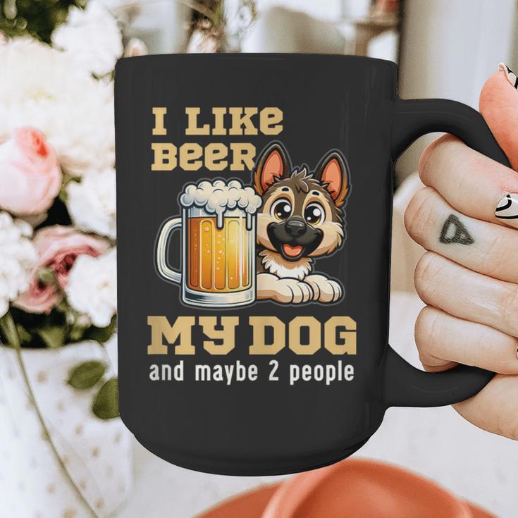 I Like Beer My Dog And Maybe 2 People Introvert Pun Graphic Print Coffee Mug