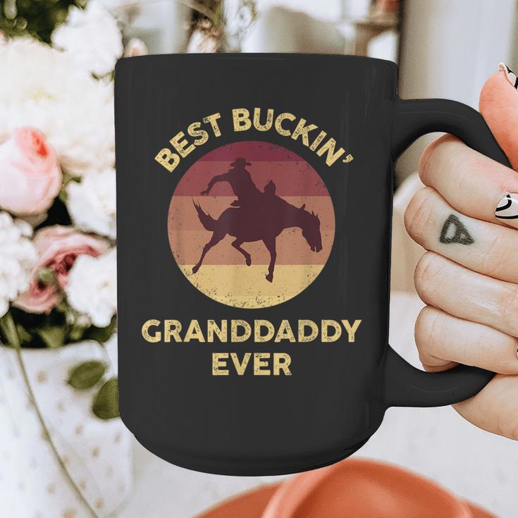 Best Buckin' Granddaddy Western Rodeo Cowboy Bucking Horse Graphic Print Coffee Mug