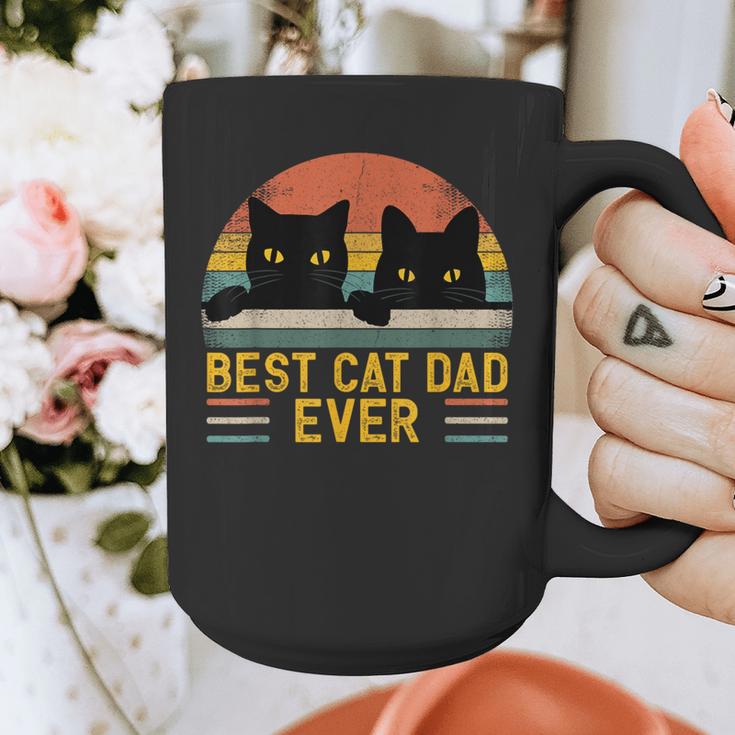 Best Cat Dad Ever Retro Style Cats Lover Graphic Print Coffee Mug