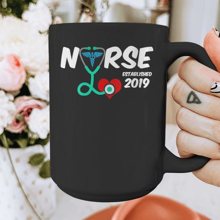 Best Nurse Graduation- RN Nurse Established 2019 LPN Graphic Print Coffee Mug