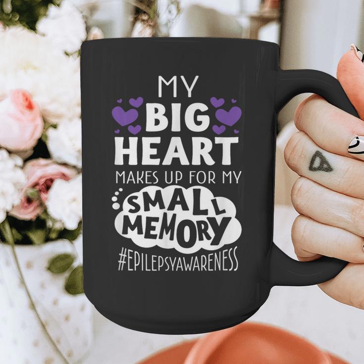 My Big Heart Makes Up For My Small Memory Epilepsy Shirt Tee Graphic Print Coffee Mug