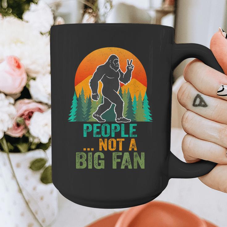 Bigfoot Introvert People Not A Big Fan Retro Sasquatch Graphic Print Coffee Mug