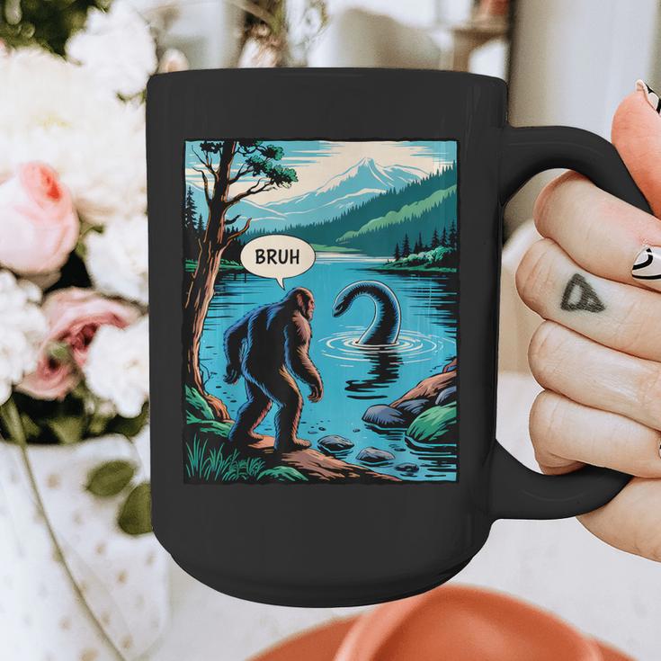 Bigfoot Sasquatch Loch Ness Monster Introvert Bruh Graphic Print Coffee Mug Bigfoot Sasquatch Loch Ness Monster Introvert Bruh Graphic Print Coffee Mug