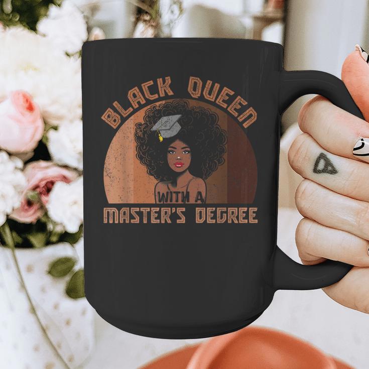 Black Queen With a Masters Degree Melanin Girls Graduation Graphic Print Coffee Mug