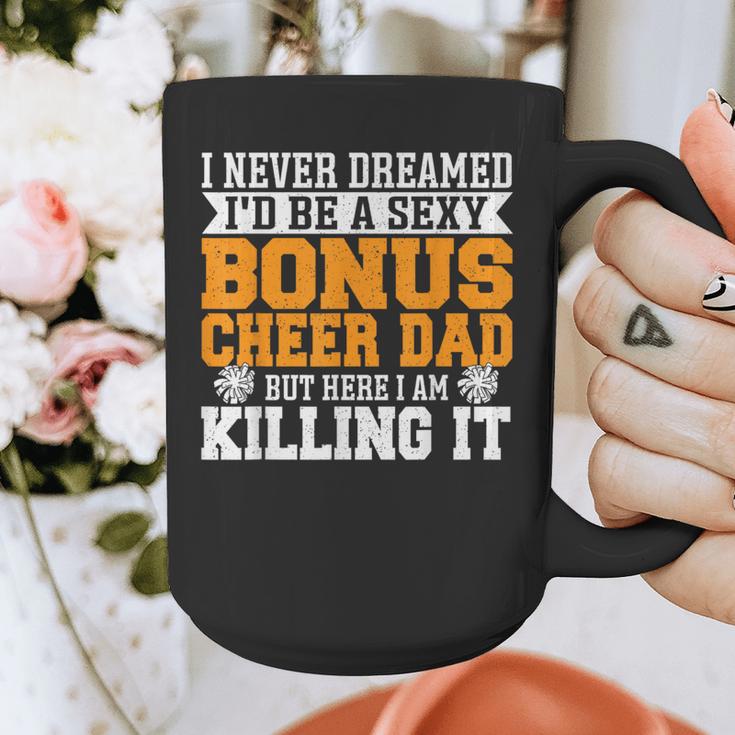 Bonus Cheer Dad Cheer Step Dad Graphic Print Coffee Mug