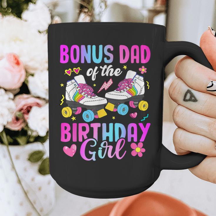 Bonus Dad Of The Birthday Girl Rolling Skate Bday Family Graphic Print Coffee Mug
