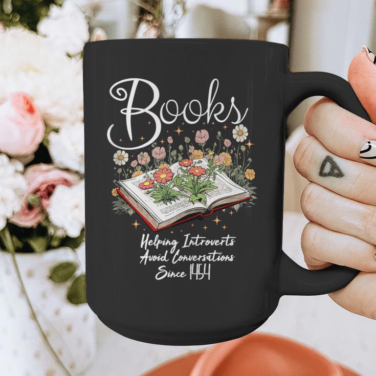Books That Help Introverts Since 1454 Conversations Graphic Print Coffee Mug Books That Help Introverts Since 1454 Conversations Graphic Print Coffee Mug