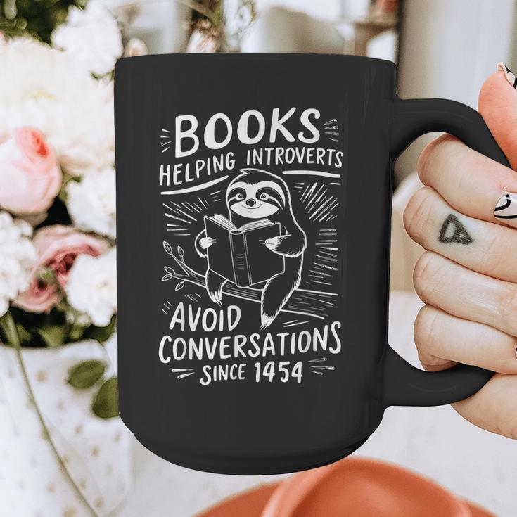 Books Helping Introverts Avoid Conversations Since 1454 Graphic Print Coffee Mug Books Helping Introverts Avoid Conversations Since 1454 Graphic Print Coffee Mug