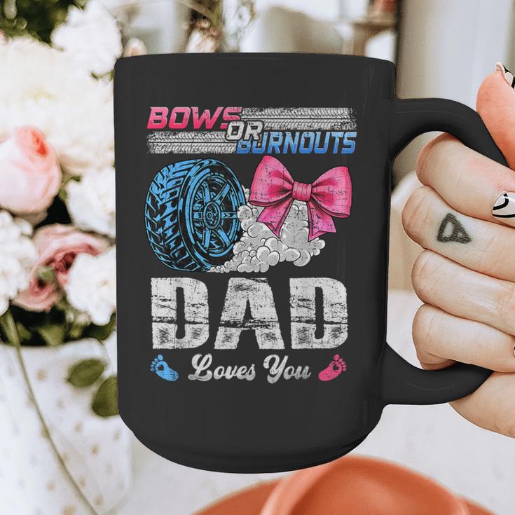Burnouts Or Bows Your Dad Loves You Gender Reveal Graphic Print Coffee Mug