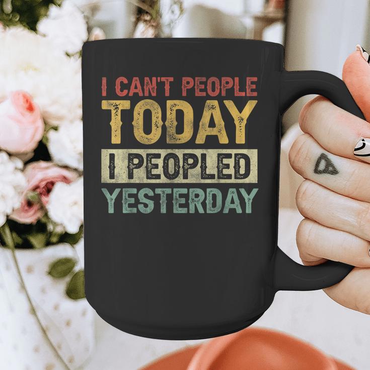 I Can't People Today I Peopled Yesterday Introvert Graphic Print Coffee Mug
