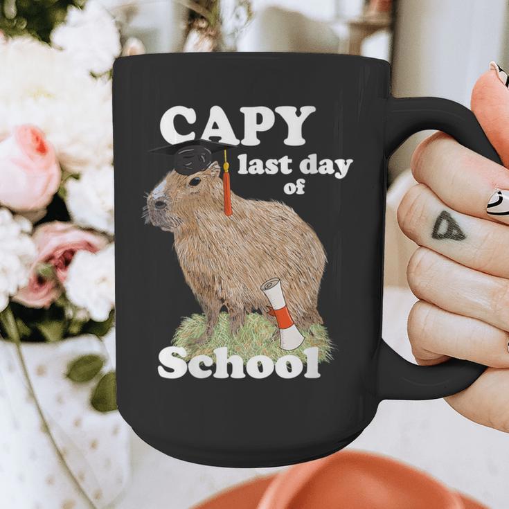 Capy Last Day Of School Capybara Graduation Quote Graphic Print Coffee Mug
