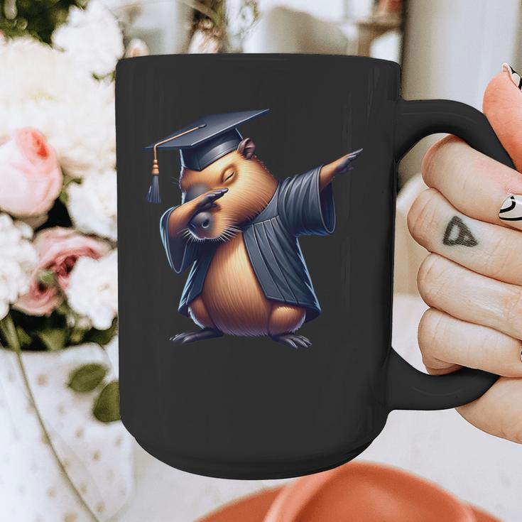 Capybara Graduation Dabbing Capy Wearing Graduate Gown Graphic Print Coffee Mug