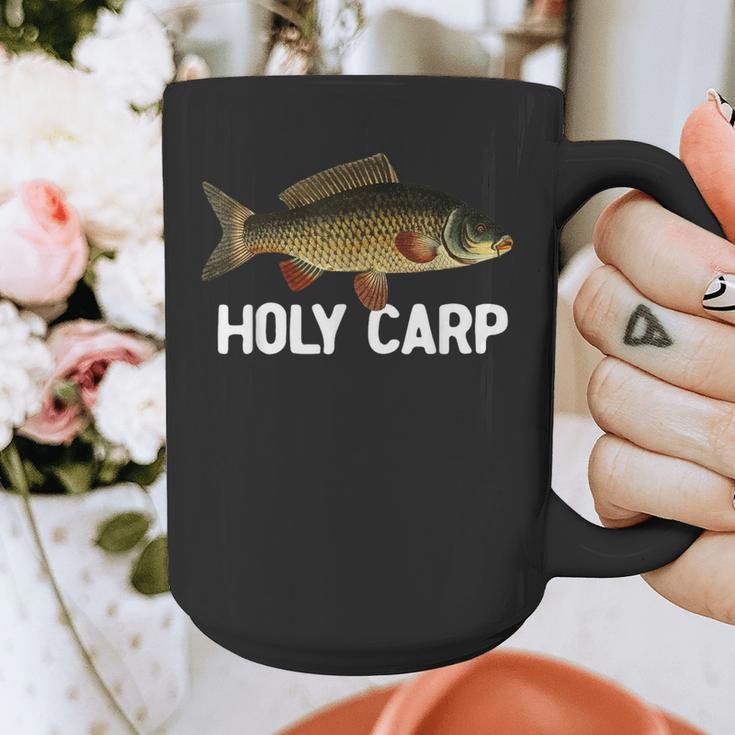Carp Fish Pun Fishing Trip Fisherman Dad Holy Carp Graphic Print Coffee Mug Carp Fish Pun Fishing Trip Fisherman Dad Holy Carp Graphic Print Coffee Mug