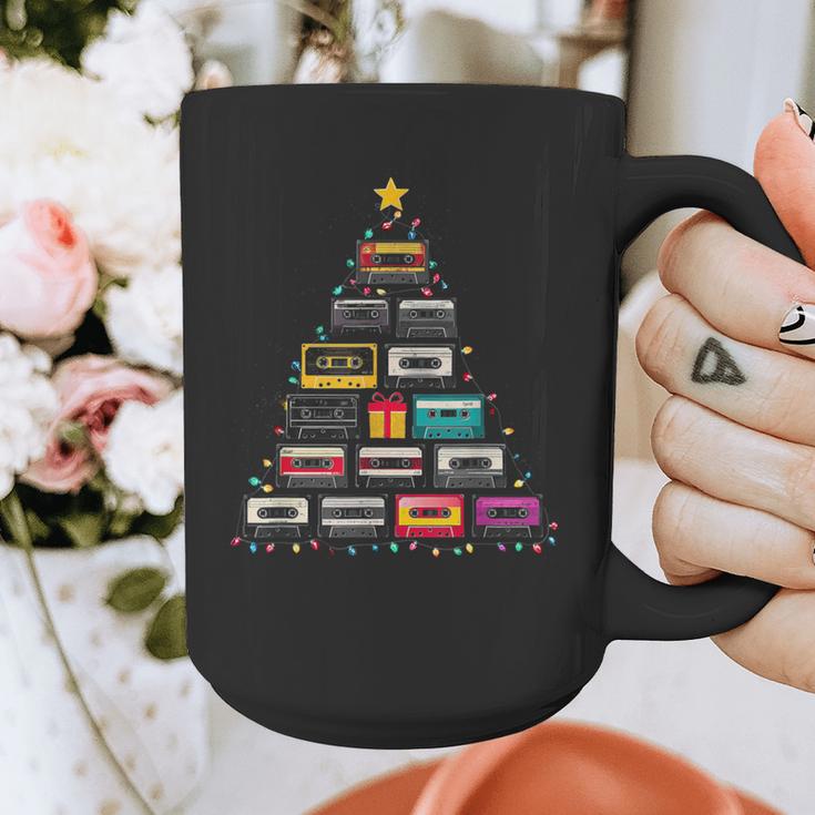 Cassette Tape Christmas Tree Graphic 80s 90s Retro Nostalgia Graphic Print Coffee Mug