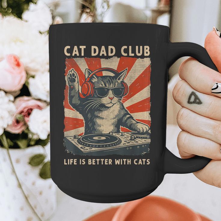 Cat Dad Club Life Is Better With Cats Cat Dad Cat Graphic Print Coffee Mug