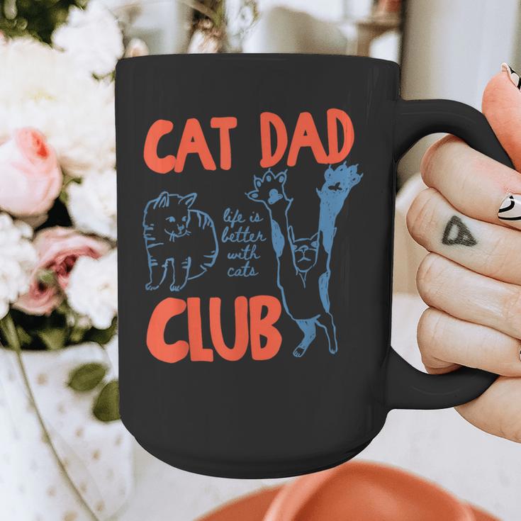 Cat Dad Club Life Is Better With Cats Cat Dad Retro Graphic Print Coffee Mug Cat Dad Club Life Is Better With Cats Cat Dad Retro Graphic Print Coffee Mug