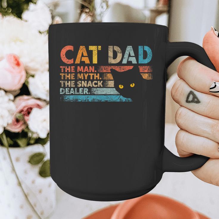 Cat Dad The Man The Myth Snack Dealer Fathers Day Graphic Print Coffee Mug