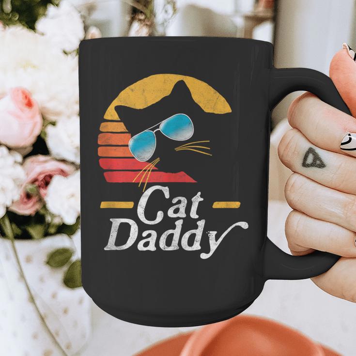 Cat Daddy Vintage 80s Style Cat Retro Sunglasses Distressed Graphic Print Coffee Mug Cat Daddy Vintage 80s Style Cat Retro Sunglasses Distressed Graphic Print Coffee Mug