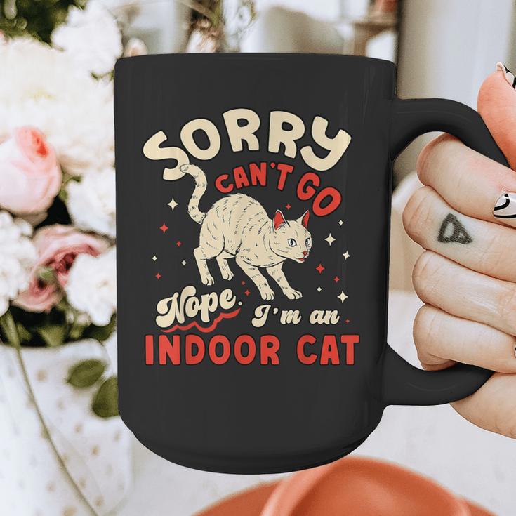 Cat Lover Sorry Cant Go Im An Indoor Introvert Cat Mom Graphic Print Coffee Mug