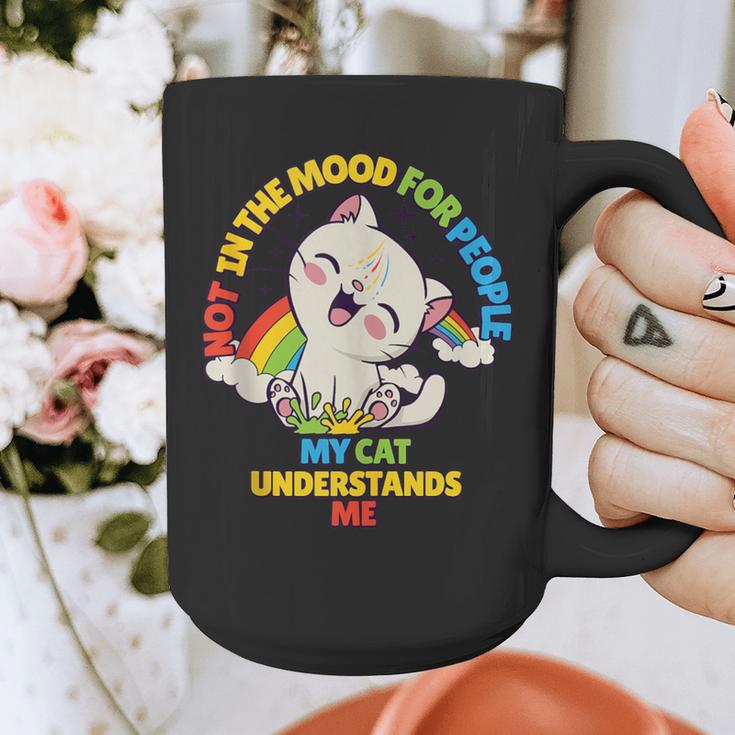 Cat Mom Loves Cats Dad Not In The Mood For People Introvert Graphic Print Coffee Mug Cat Mom Loves Cats Dad Not In The Mood For People Introvert Graphic Print Coffee Mug