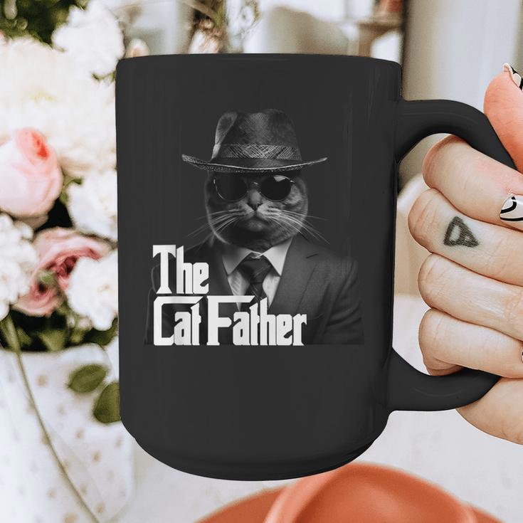 The Catfather Fathersday Best Birthday Cat Dad Graphic Print Coffee Mug