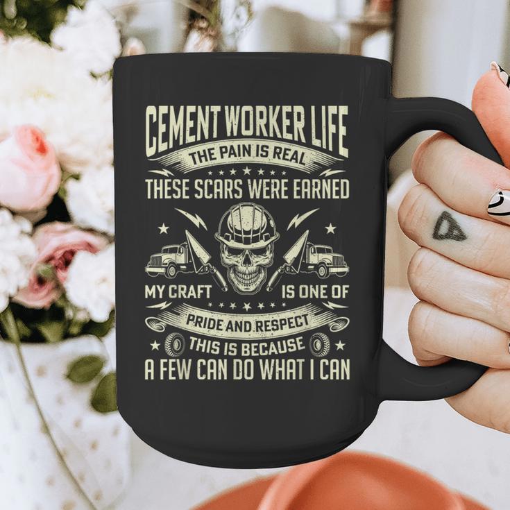 Cement Worker Life Concrete Finisher Dad Father Graphic Print Coffee Mug