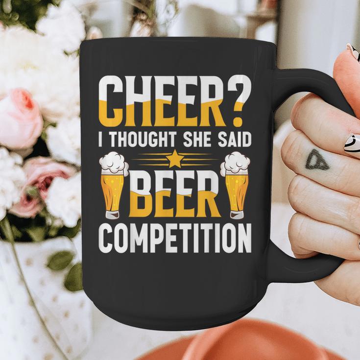 Cheer Dad Cheerleader I Thought She Said Beer Competition Graphic Print Coffee Mug