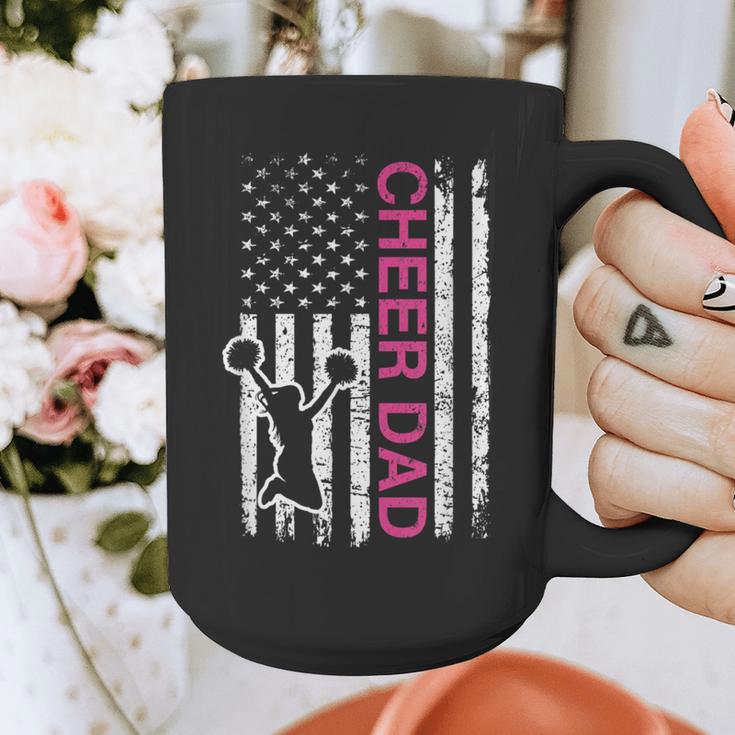 Cheer Dad Flag Pink Cheerleading Graphic Print Coffee Mug Cheer Dad Flag Pink Cheerleading Graphic Print Coffee Mug