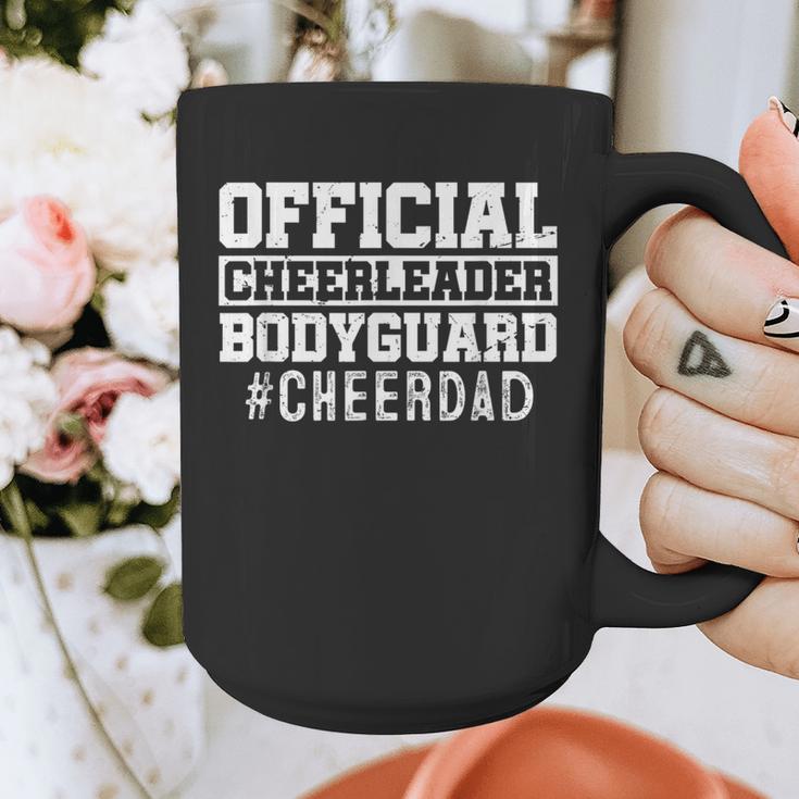 Cheer Dad Papa Official Cheerleader Bodyguard Graphic Print Coffee Mug