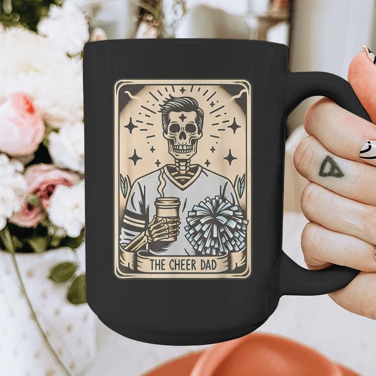 Cheer Dad Tarot Card Skeleton Cheerleading Fathers Day Graphic Print Coffee Mug