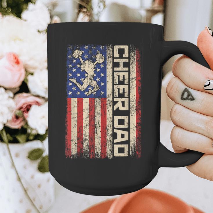 Cheerleader Dad Cheer Dad American US Flag Father Team Graphic Print Coffee Mug Cheerleader Dad Cheer Dad American US Flag Father Team Graphic Print Coffee Mug