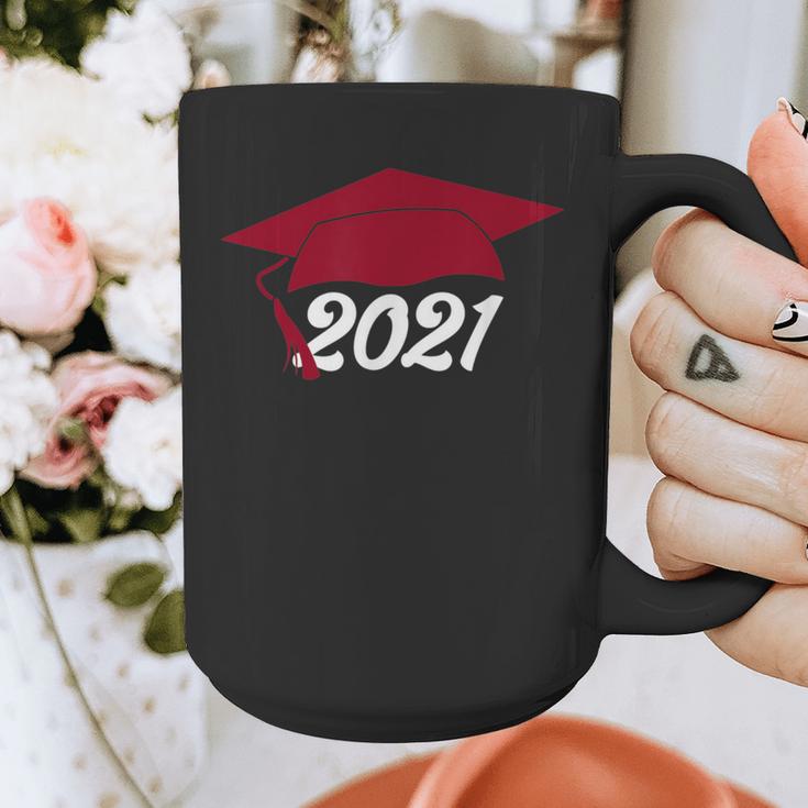 Class Of 2021 Burgundy Regalia Graduation Graphic Print Coffee Mug