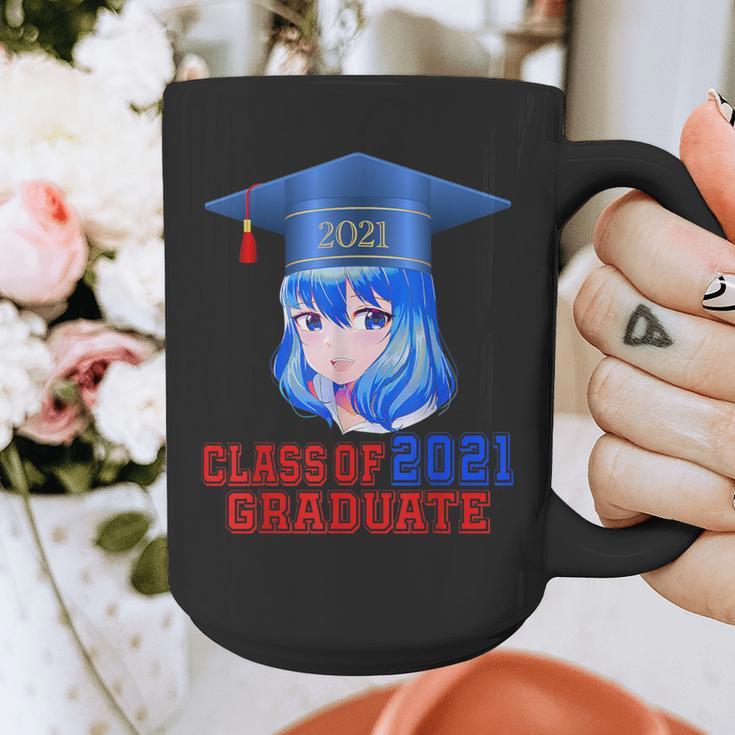 Class Of 2021 Graduate Kawaii Anime Girl School Graduation Graphic Print Coffee Mug