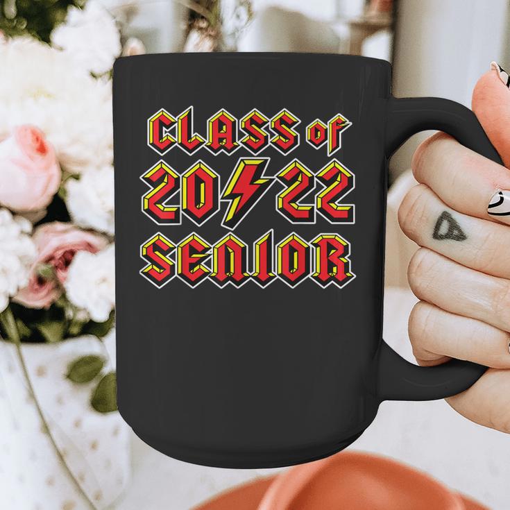 Class 2022 Senior 80s 90s Rock Retro Vintage Graduation Graphic Print Coffee Mug