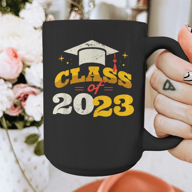 Class Of 2023 School Graduation Vintage Retro Class Of 2023 Graphic Print Coffee Mug