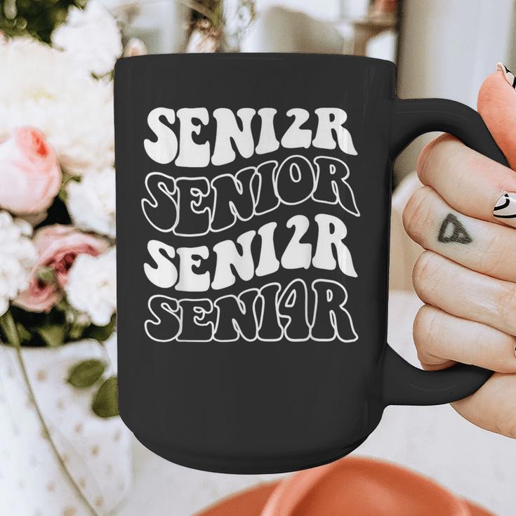 Class Of 2024 High School Senior Graduation Groovy Wave Graphic Print Coffee Mug