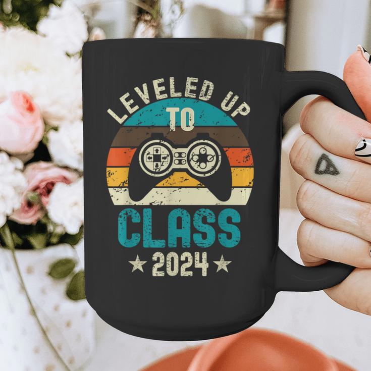 Class Of 2024 Senior Graduation Leveled Up Gamer Class 2024 Graphic Print Coffee Mug