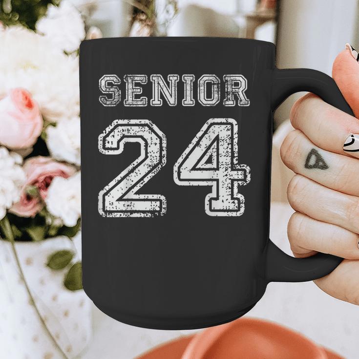Class Of 2024 Senior Graduation Tee Back To School Vintage Graphic Print Coffee Mug