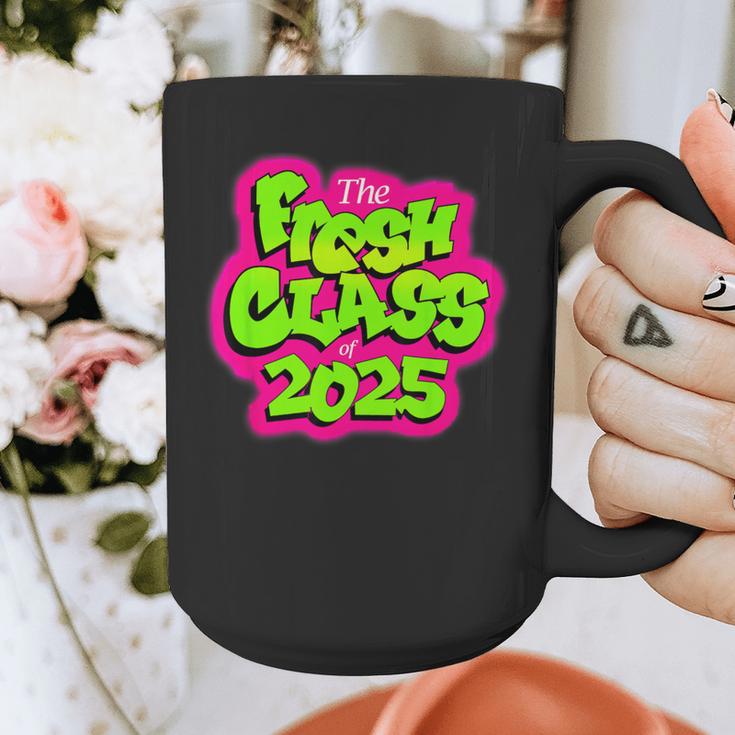 Class Of 2025 Senior Fresh 90s TV Style Retro Graduation Graphic Print Coffee Mug