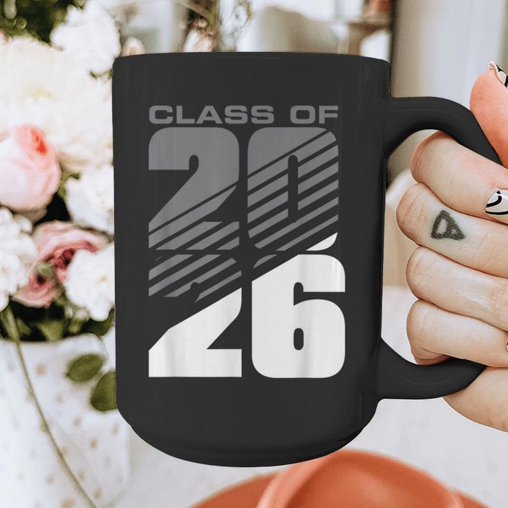 Class Of 2026 High School Senior Graduation Grey Sport Style Graphic Print Coffee Mug