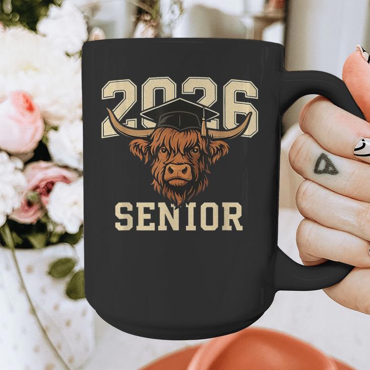 Class Of 2026 Highland Cow Senior Graduation School Pride Graphic Print Coffee Mug
