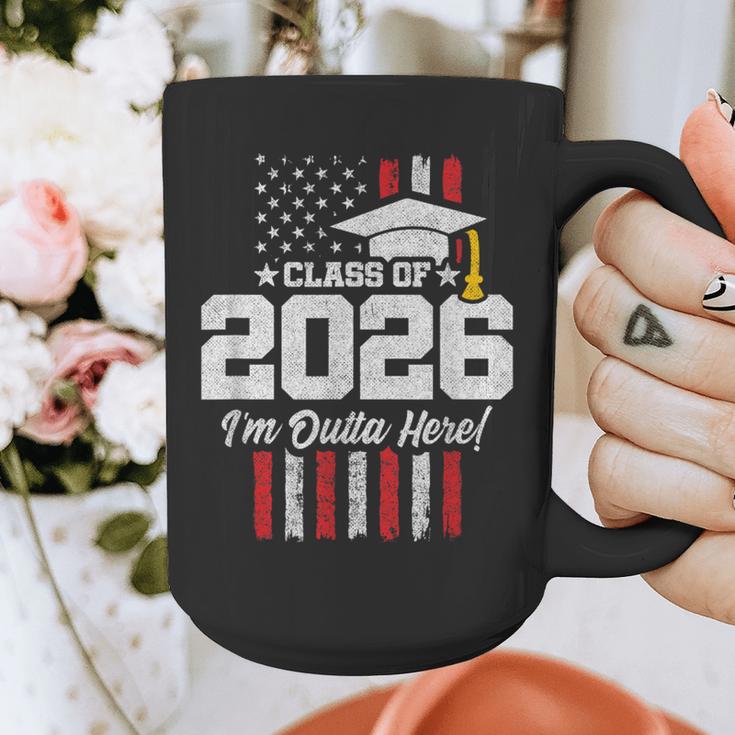 Class Of 2026 Senior Graduation American Flag Senior 2026 Graphic Print Coffee Mug