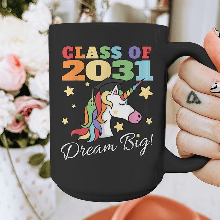 Class Of 2031 Magical Unicorn Graduation Cap Graphic Print Coffee Mug