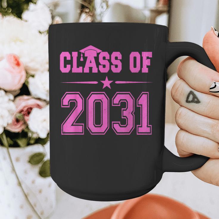 Class Of 2031 Pink Girls Shirt Graduation Graphic Print Coffee Mug