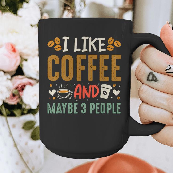 Coffee & Introvert Humor Tee Quote Cute Font Graphic Print Coffee Mug